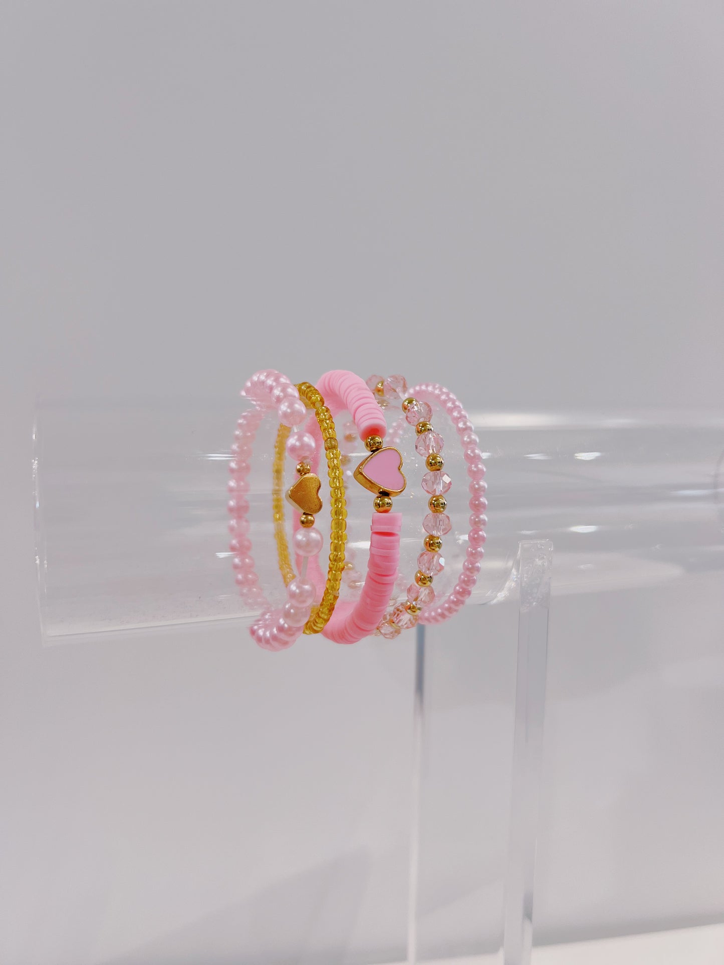 Light Pink Bracelet Stack