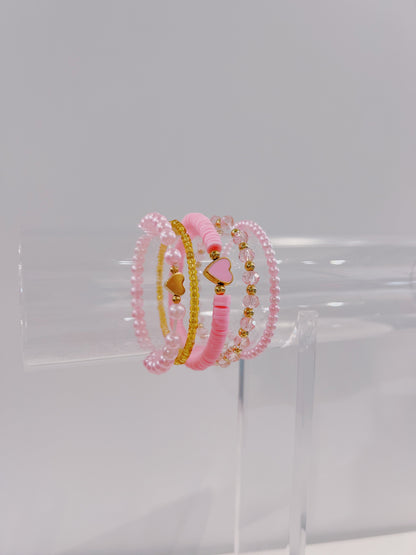 Light Pink Bracelet Stack