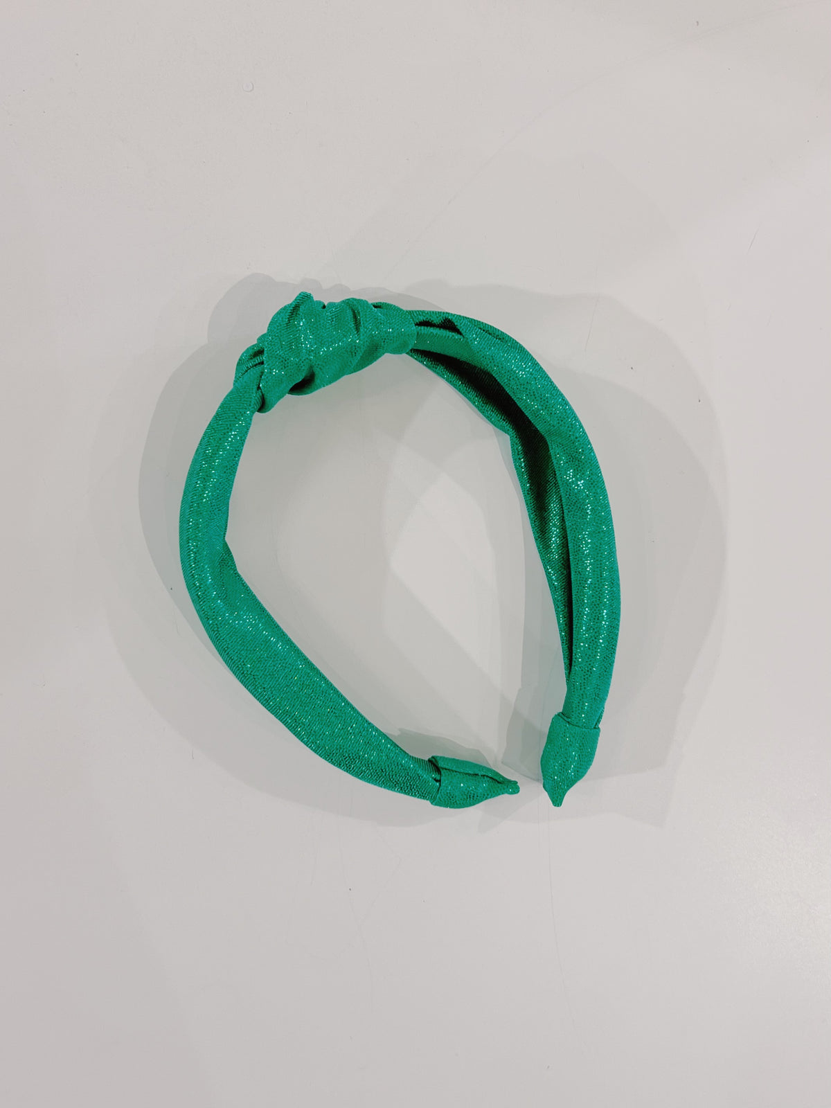 Azarhia Kelly Green Shimmer Top Knot Headband