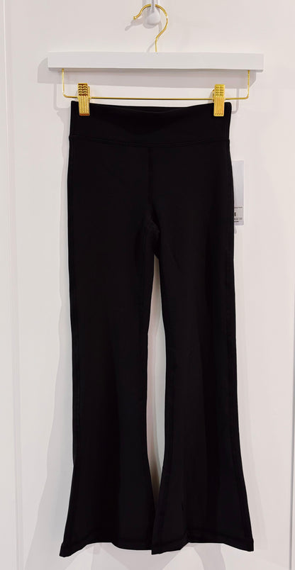 Black Ballerina Lux Rouched Waist Flared Pant