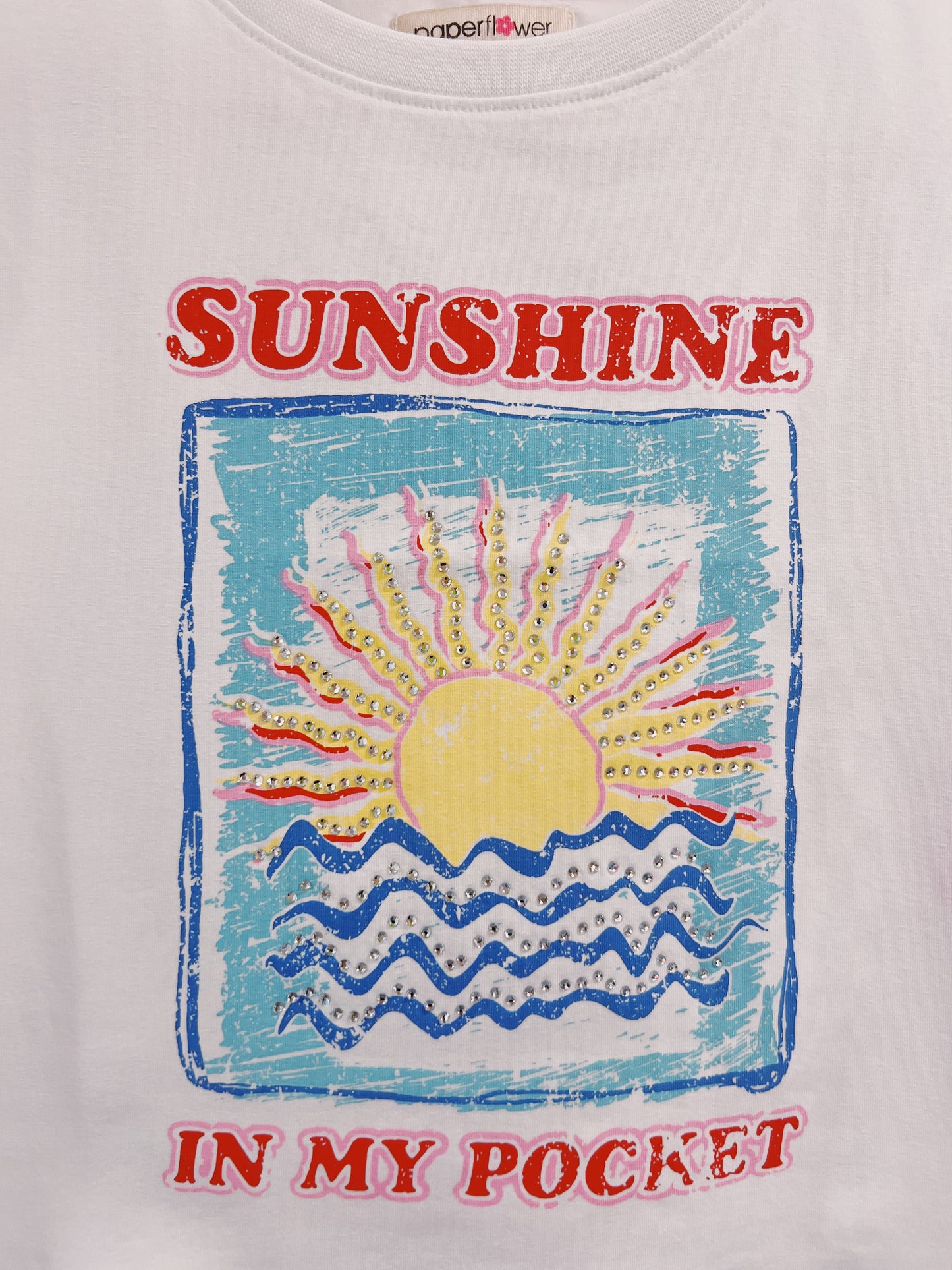 Paper Flower White Sunshine in My Pocket Tee