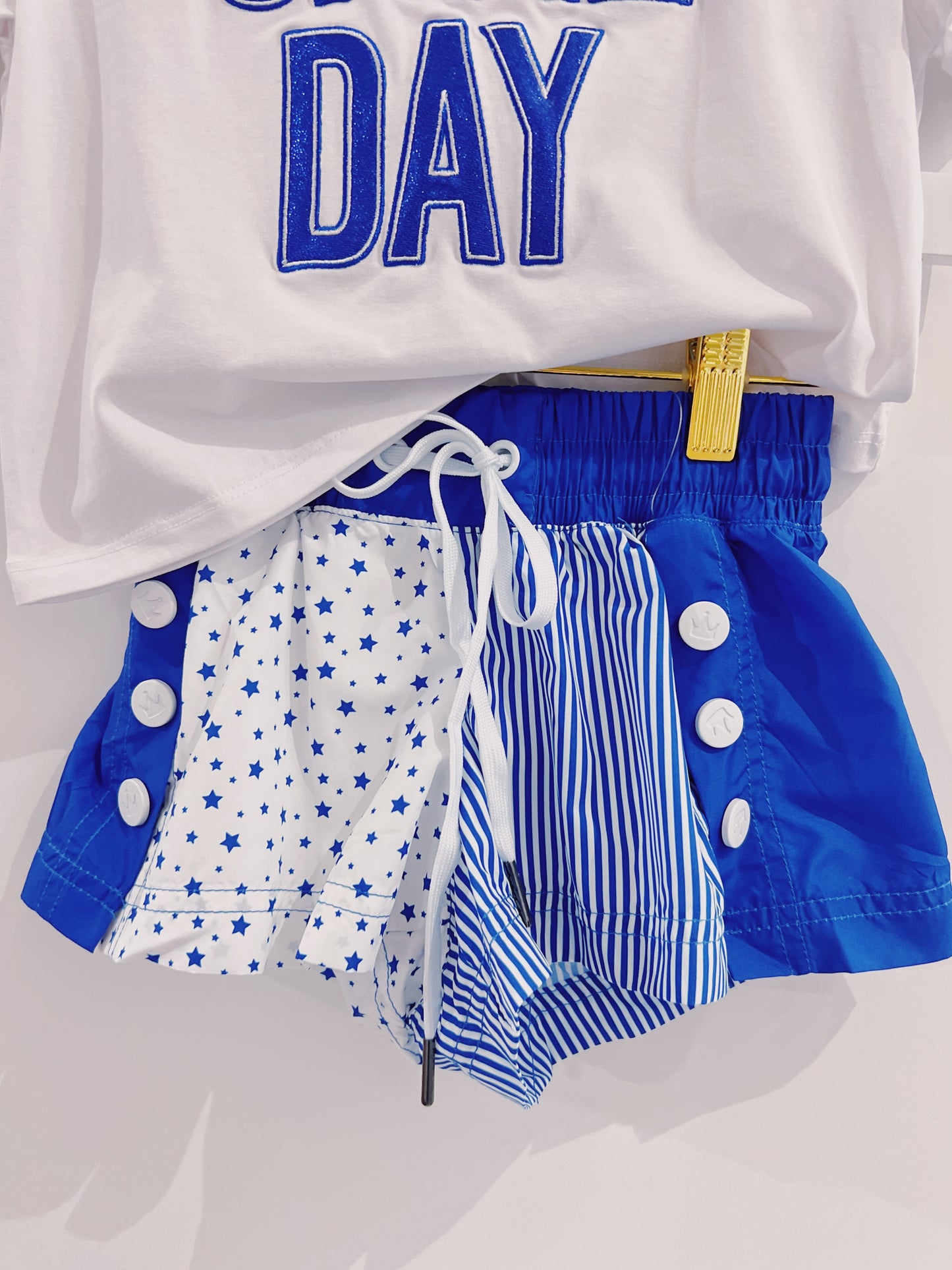 Azarhia Royal Color Block Shorts