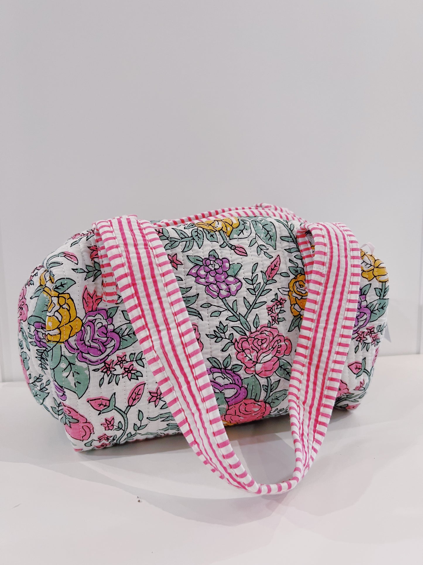 Mini Quilted Duffel Bag