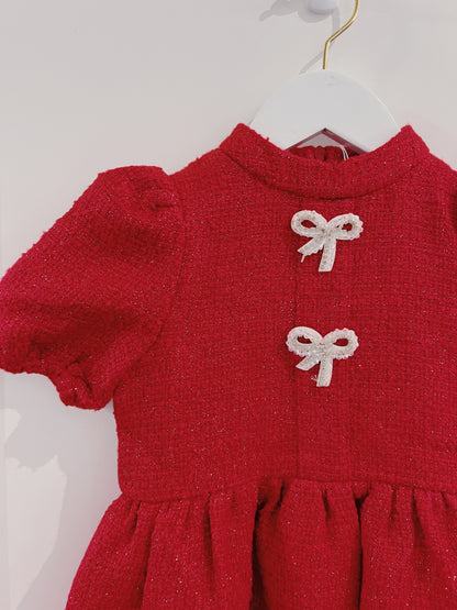 LuLu BeBe Red Tweed Dress