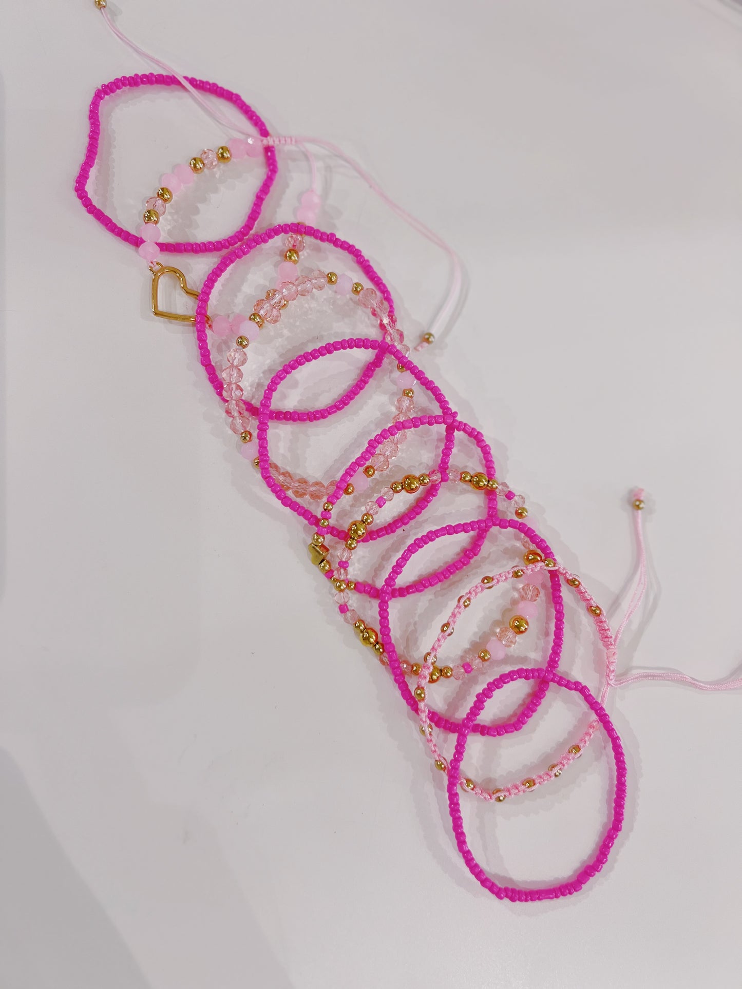Hot Pink Bracelet Stack