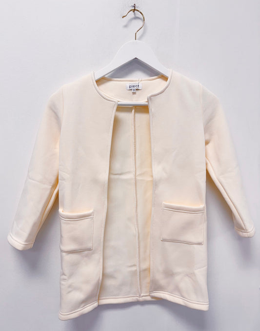 Pleat Cream Hadley Cardigan