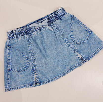Tractr Light Indigo Skort
