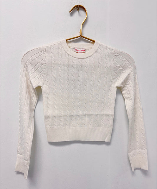 Design History Winter White L/S Top