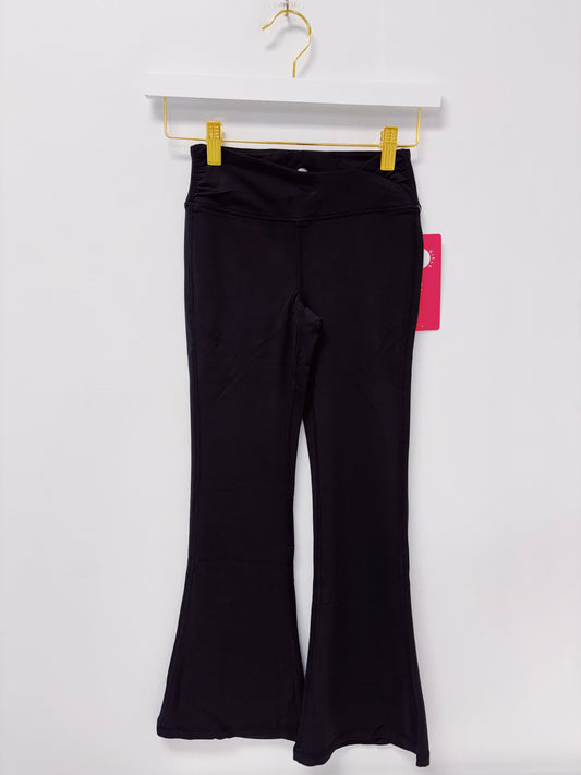 Black Lux High Rise Flared Pants