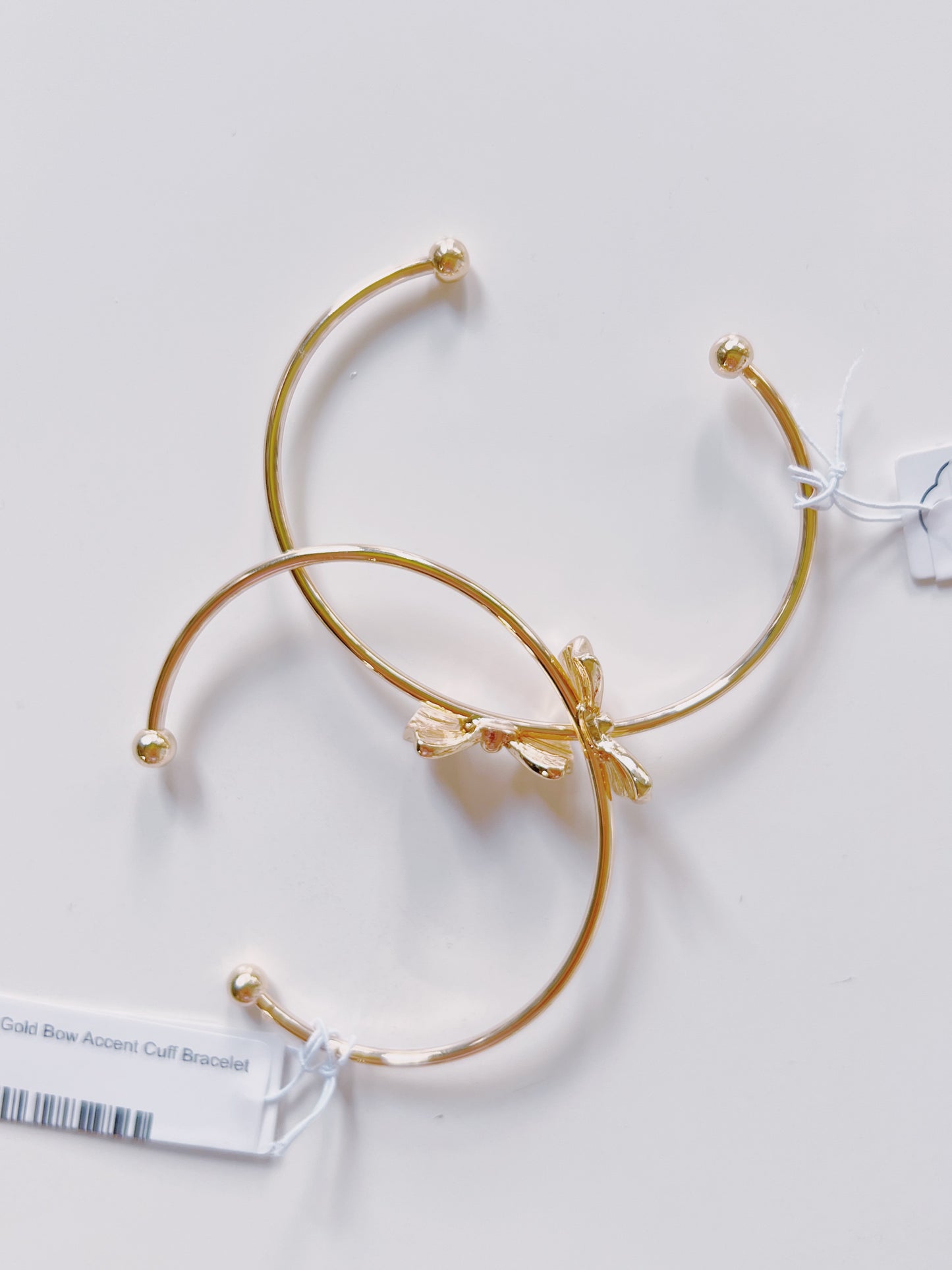 Gold Bow Accent Cuff Bracelet