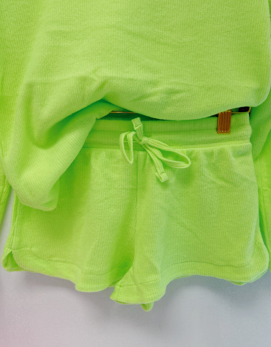 Super Soft Waffle Short Lime Green