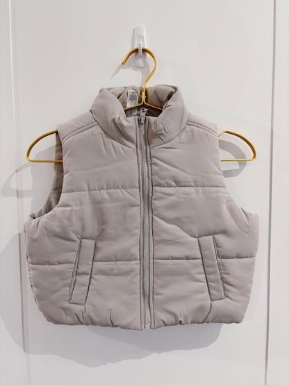 Grey Puffer Vest 3 Pc Set