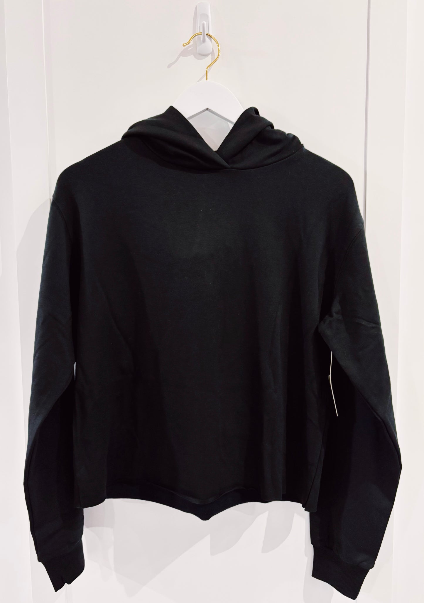 Suzette Black Cloud Pullover Raw Edge Hoodie