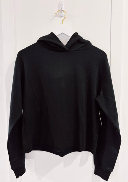 Suzette Black Cloud Pullover Raw Edge Hoodie
