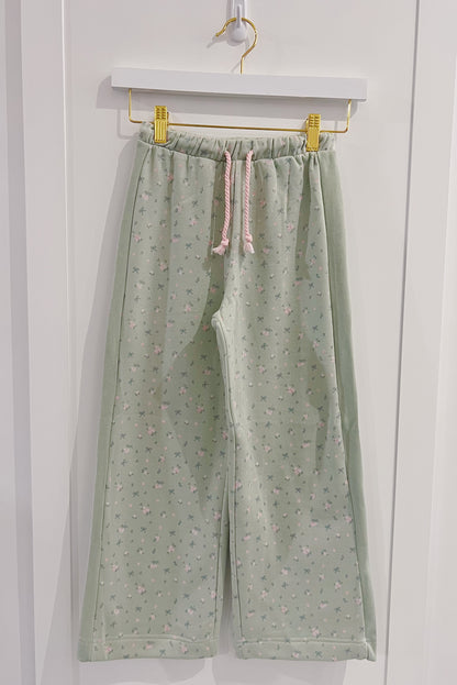 Paper Flower Floral Print Pant Set