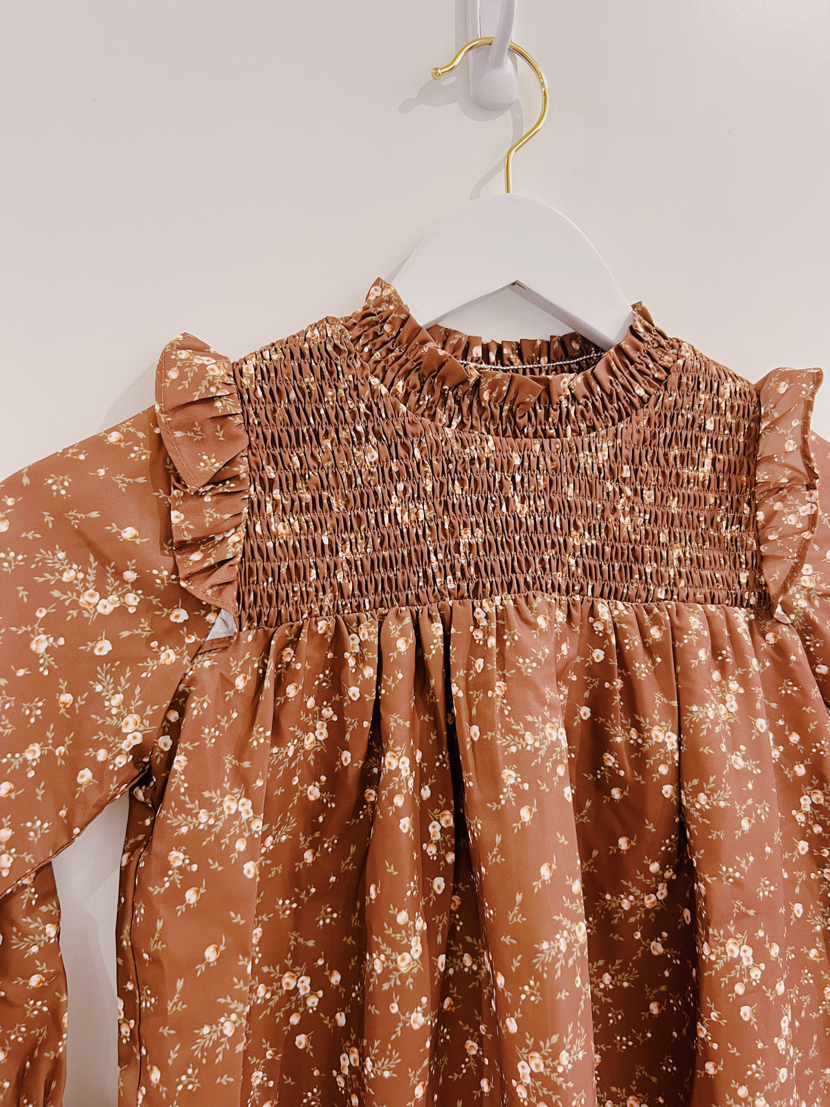 Pleat Brown Sugar Blooms Lottie Dress