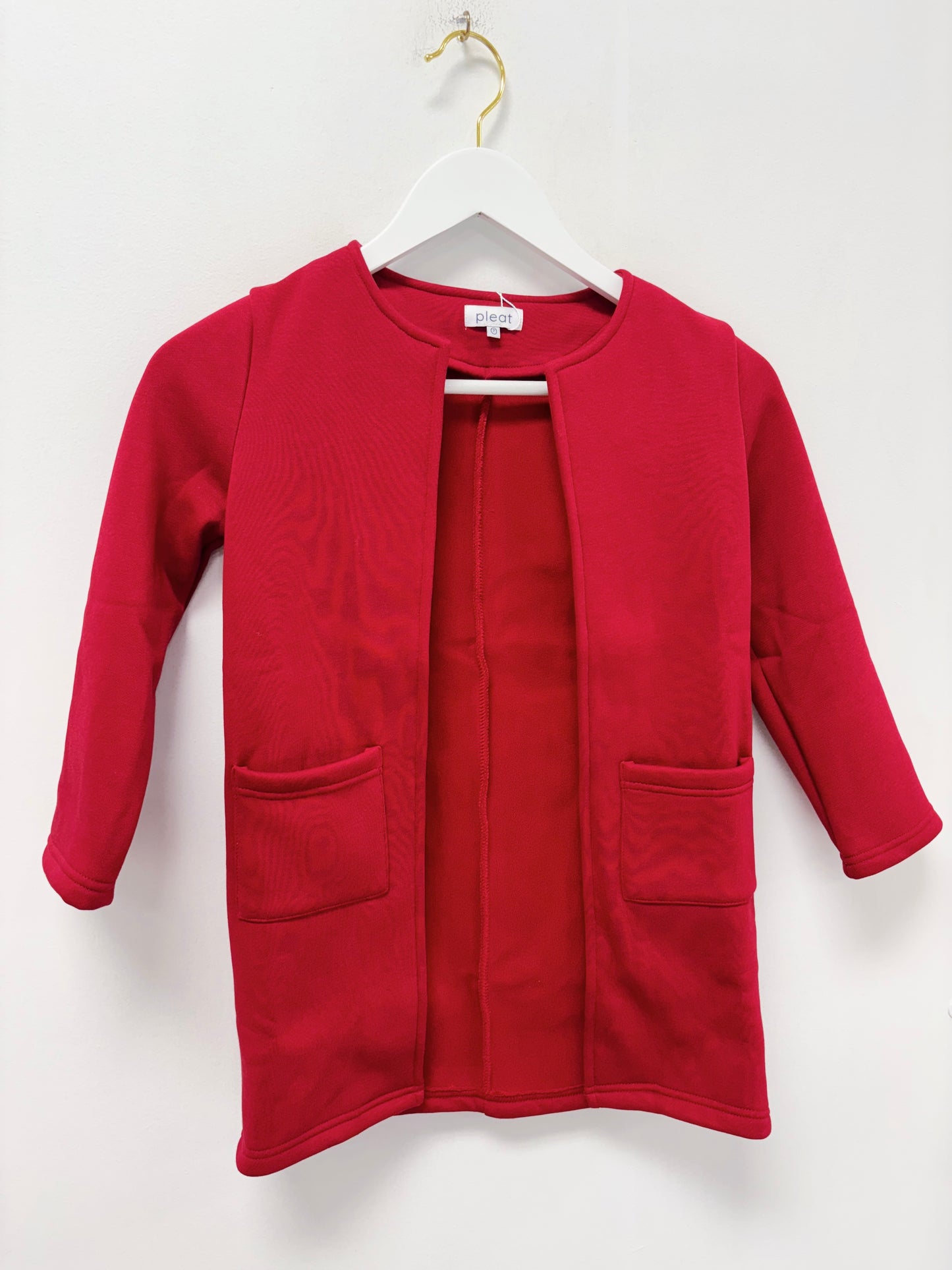 Pleat Red Hadley Cardigan