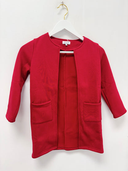 Pleat Red Hadley Cardigan