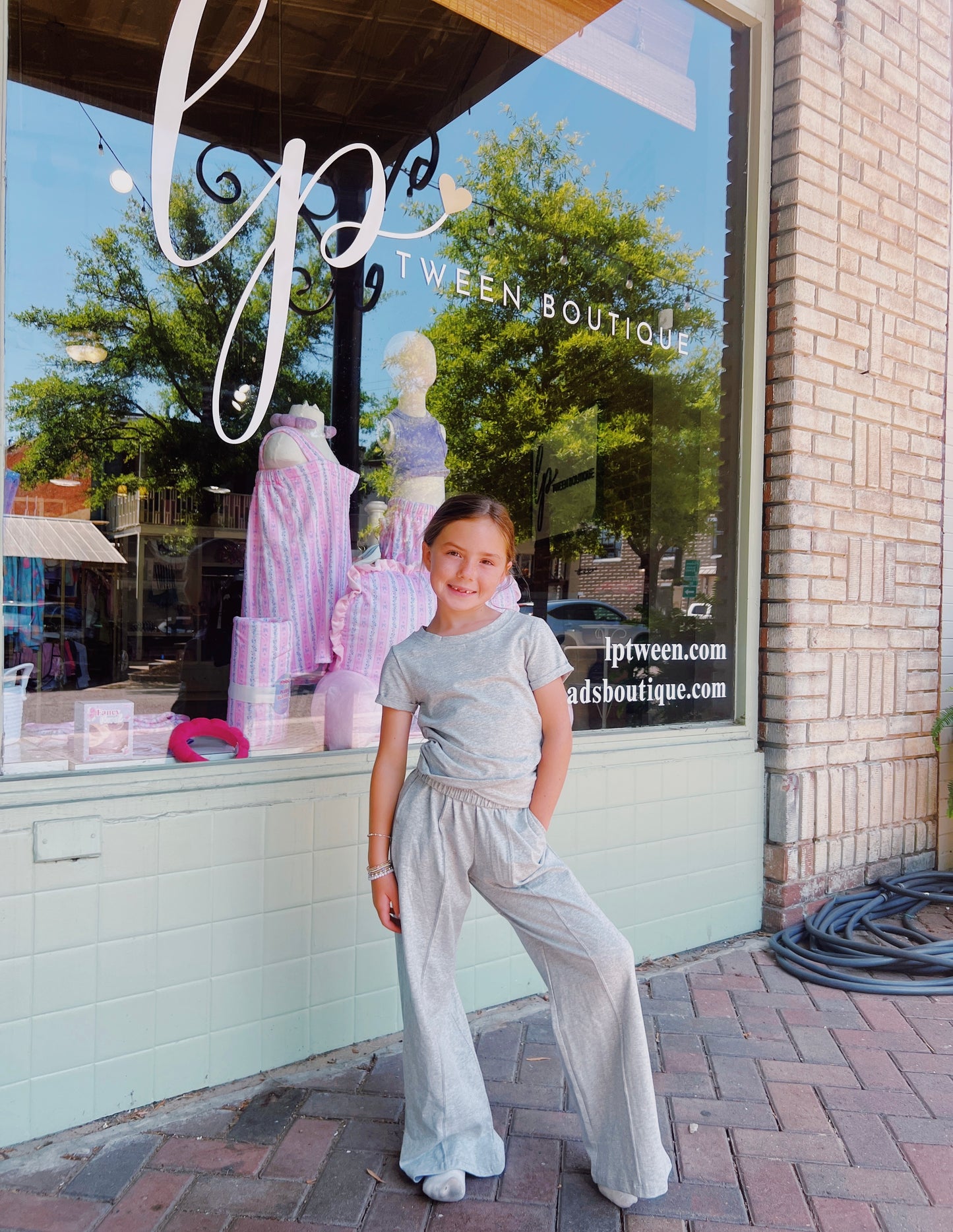 Light Heather Grey Jersey Pant Set