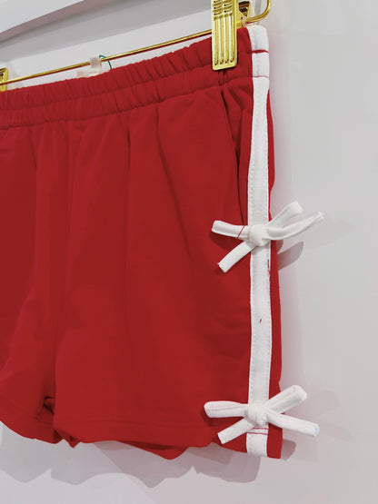 Hayden Red/White Bow Shorts