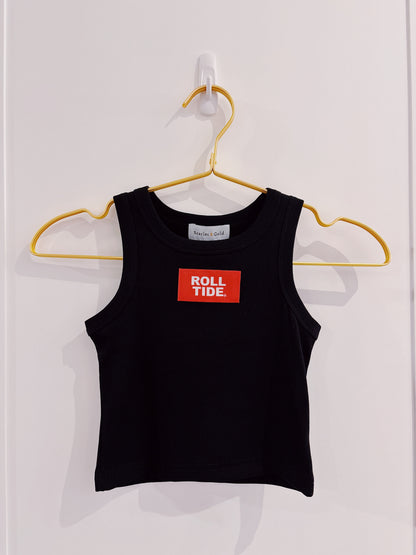 Scarlet & Gold Roll Tide Alli Airy Tank-Black