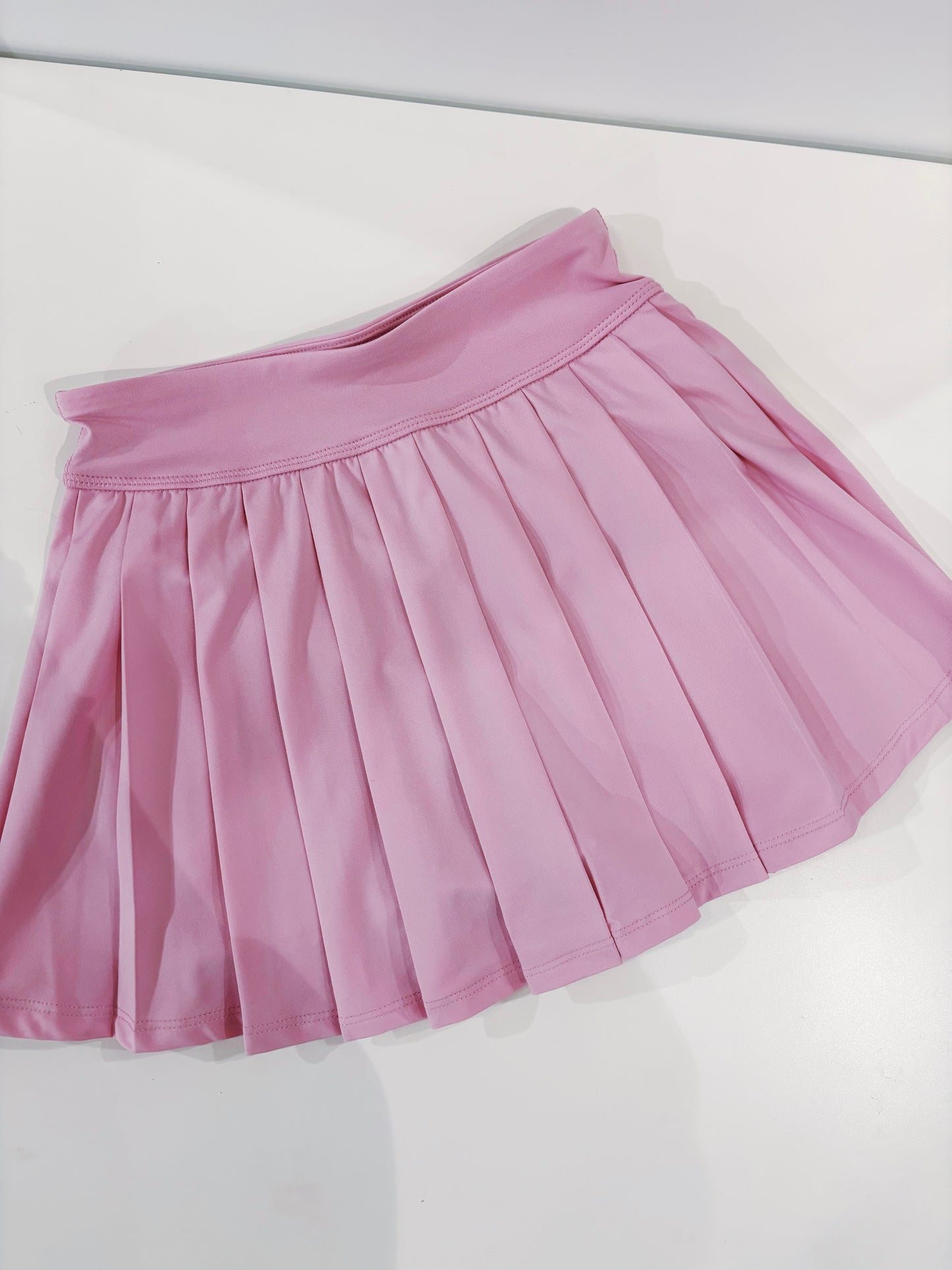 Pastel Pink Pleated Everyday Skort