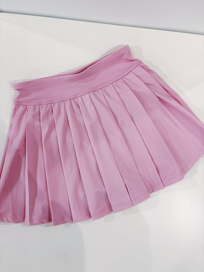 Pastel Pink Pleated Everyday Skort