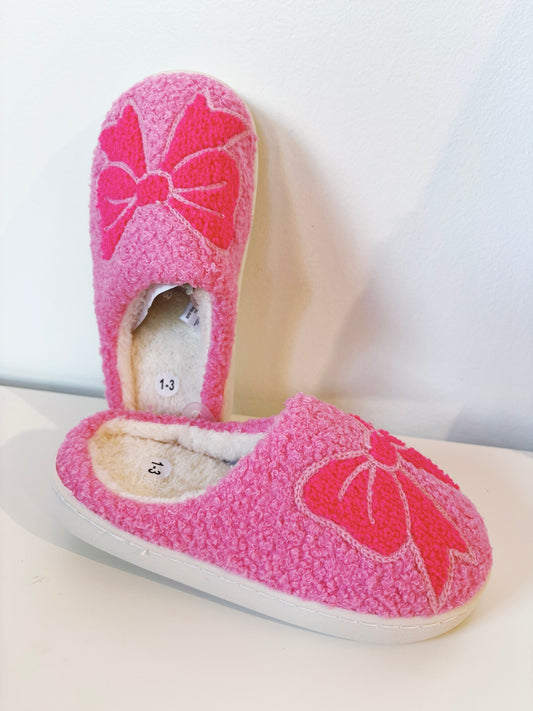 Iscream Pink Cozy Bows Slippers