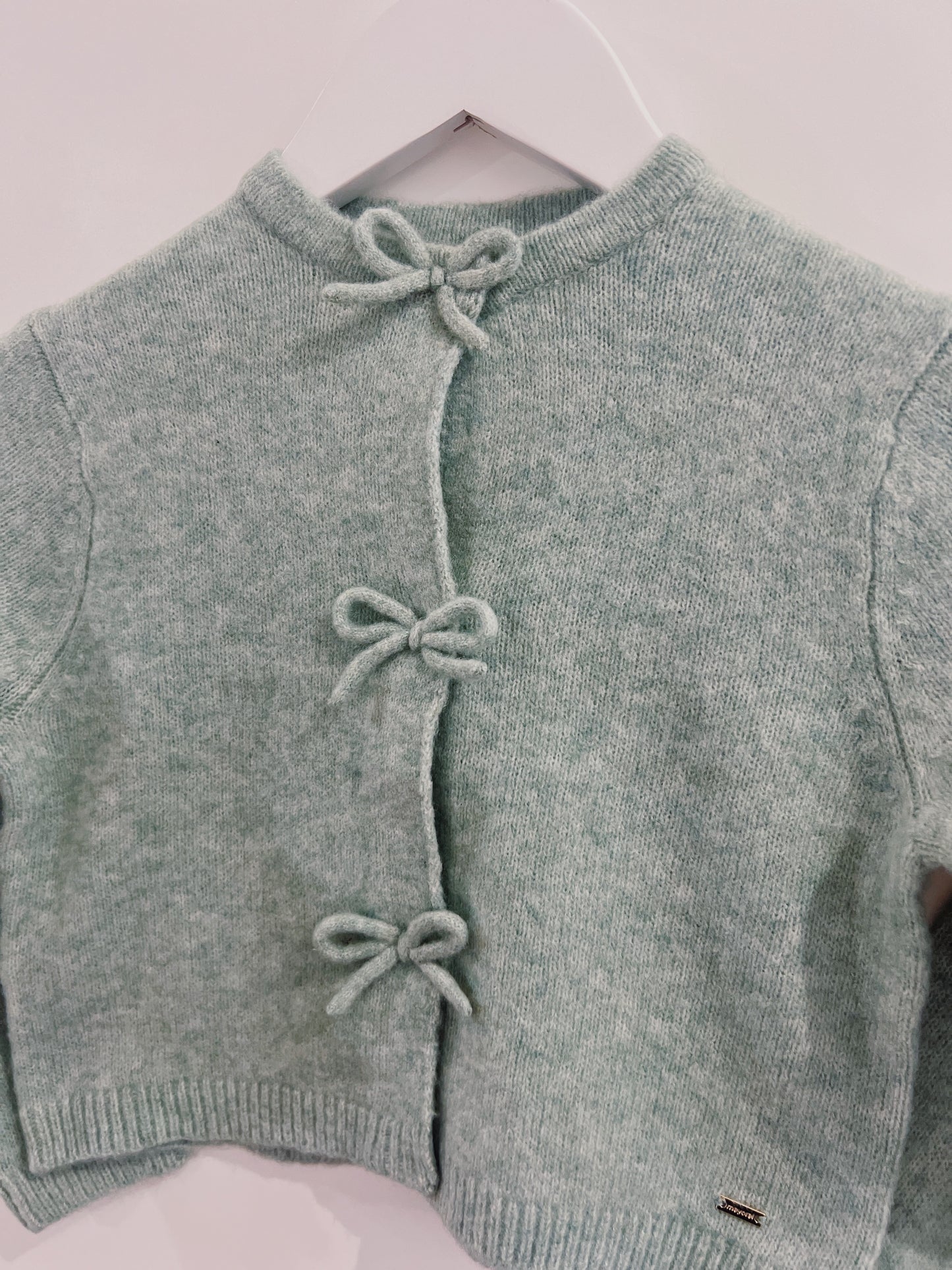 Mayoral Aqua Bow Cardigan