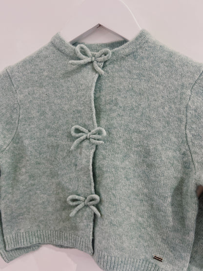 Mayoral Aqua Bow Cardigan
