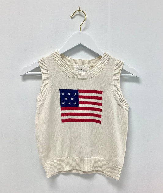 Sadie & Sage American Flag Sweater Tank