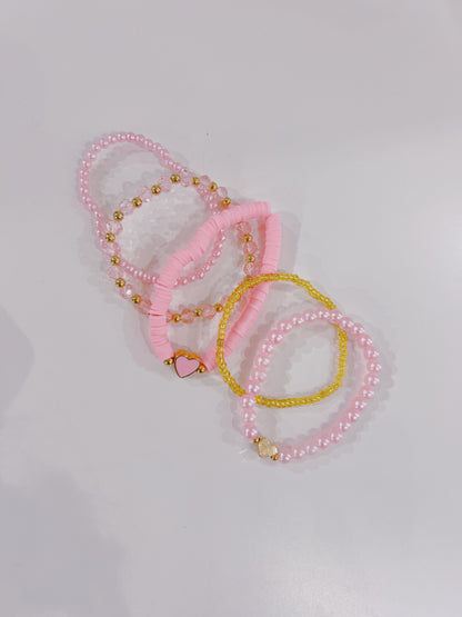Light Pink Bracelet Stack