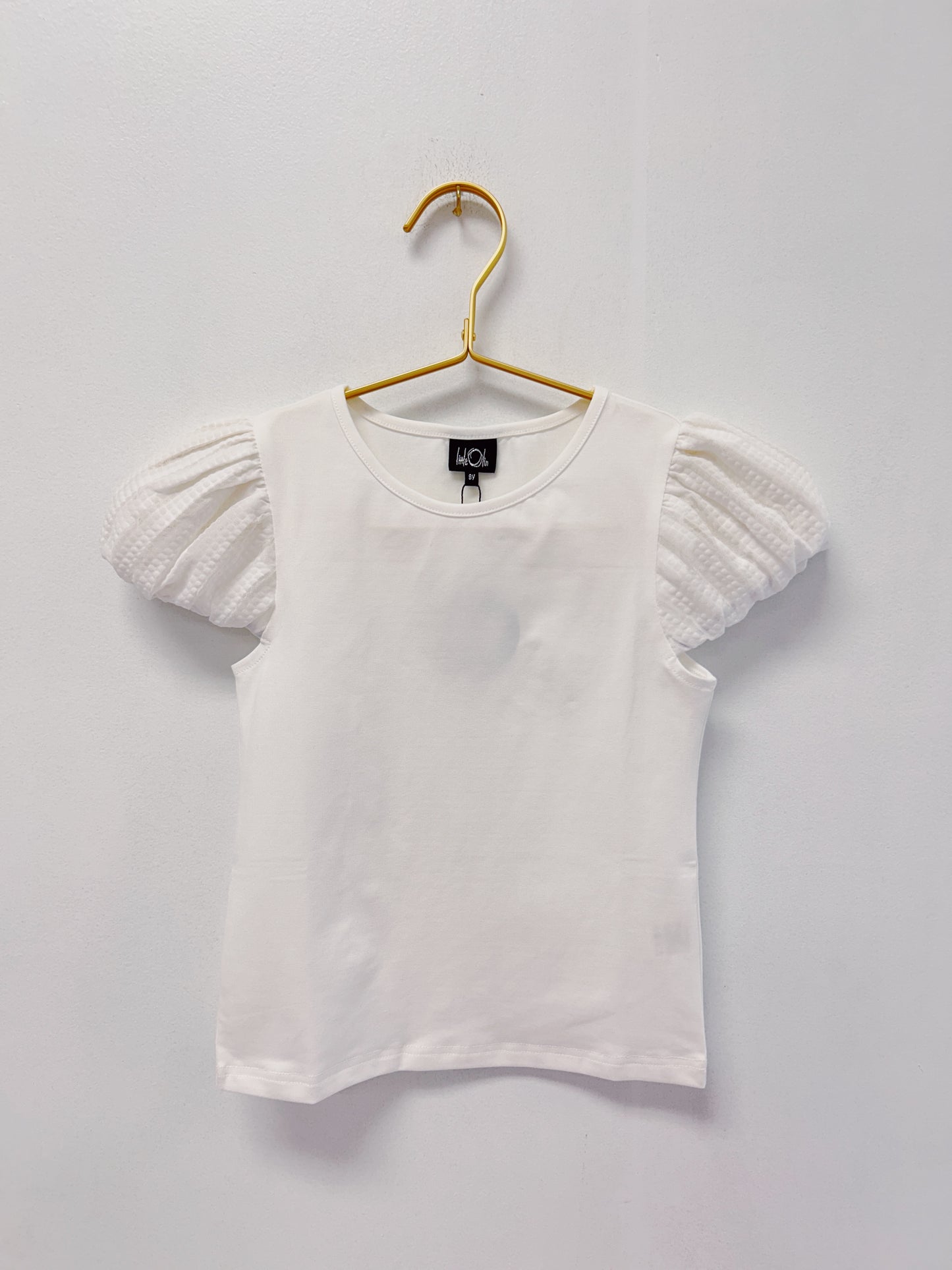 Little Olin White Puff Sleeve Top