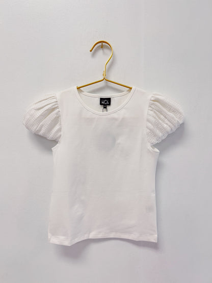 Little Olin White Puff Sleeve Top