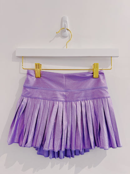 Azarhia Lavender Shimmer Mini Pleated Skort