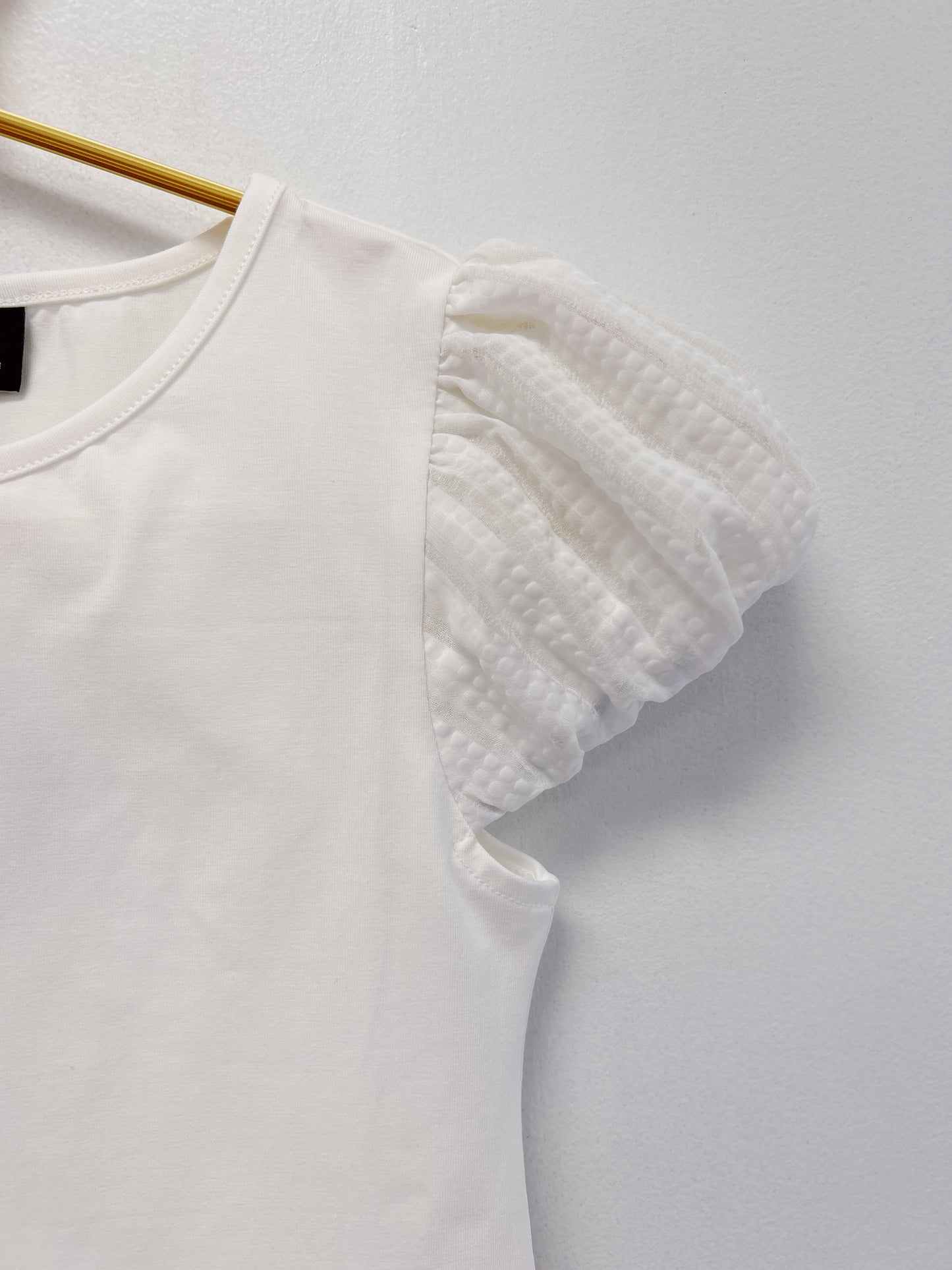 Little Olin White Puff Sleeve Top