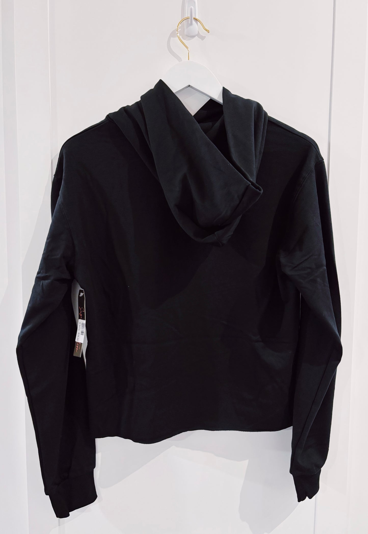 Suzette Black Cloud Pullover Raw Edge Hoodie