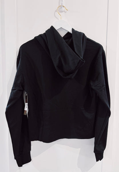 Suzette Black Cloud Pullover Raw Edge Hoodie