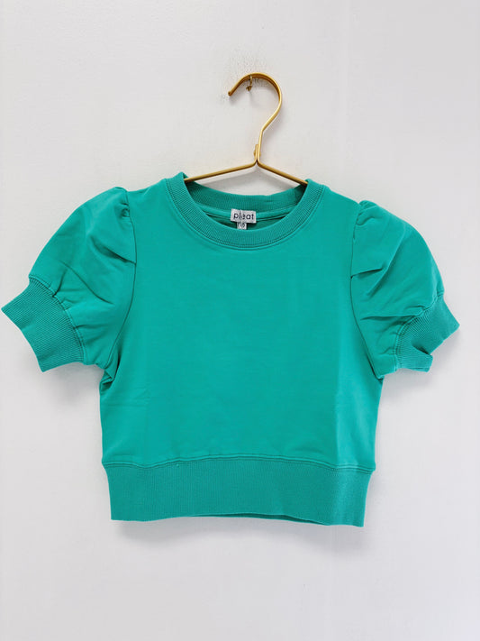 Pleat Seaglass Riley Sweatshirt