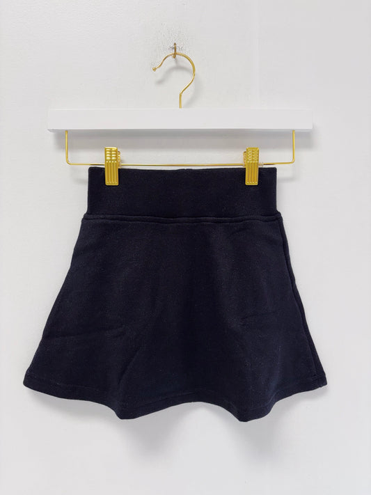 Pleat Black Shimmer Sweater Skirt