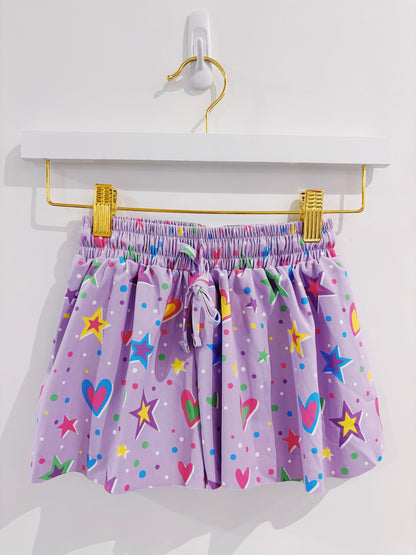 Azarhia Hearts and Stars Butterfly Shorts