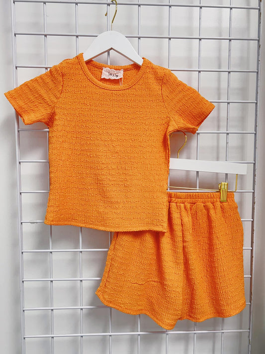 Sadie & Sage Orange Howdy Honey Textured Top
