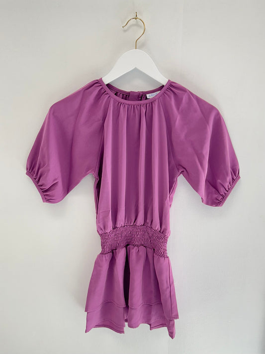 Pleat Magenta Rory Dress