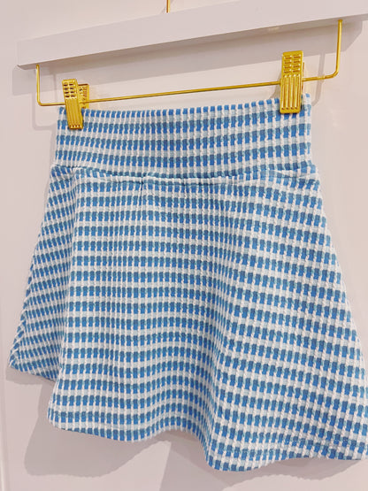 Pleat Glacier/Cream Libba Skirt