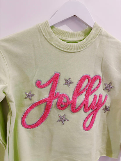 Paper Flower Jolly & Rhinestone Stars Sweatshirt
