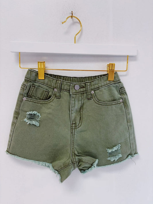 Hayden Olive Denim Short