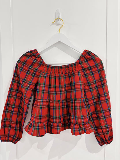 Hayden Christmas Plaid Blouse
