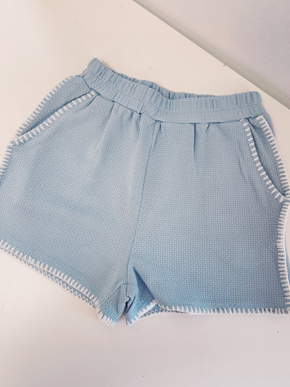 Hayden Blue Knit Shorts