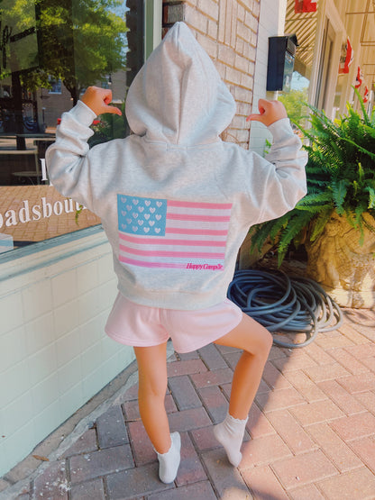 Pink Flag Zip-Up Hoodie