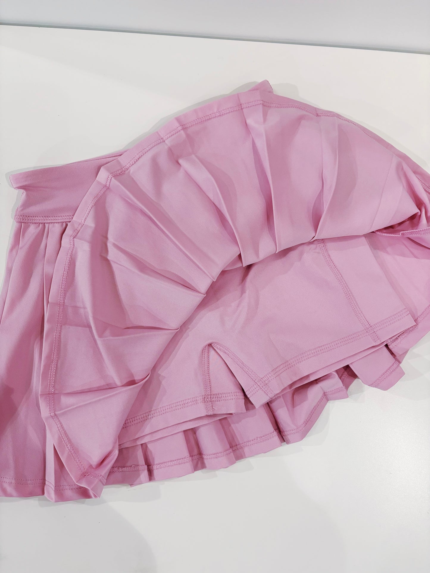 Pastel Pink Pleated Everyday Skort
